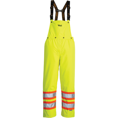 Journeyman Detachable Bib Safety Pants, Polyester, Small, High Visibility Lime-Yellow Les Fournitures Industrielles Méga