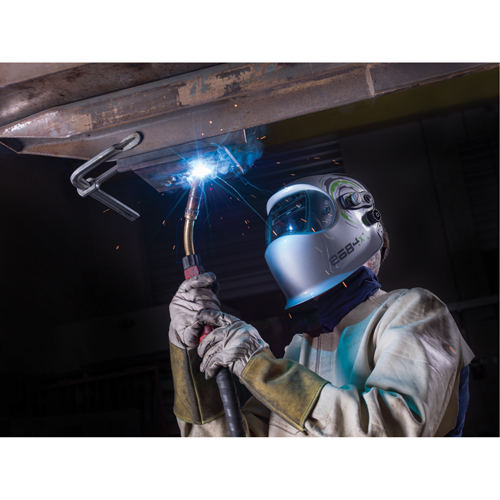 e684 Welding Helmets, 3.94" L x 1.97" W View Area, 4/5 - 13 Shade Range, Silver Les Fournitures Industrielles Méga