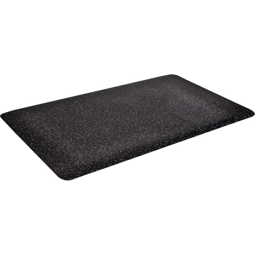 Tapis antimicrobiens WD Foodmaster, Lisse, 2' x 3' x 9/16", Noir, Mousse de vinyle Les Fournitures Industrielles Méga