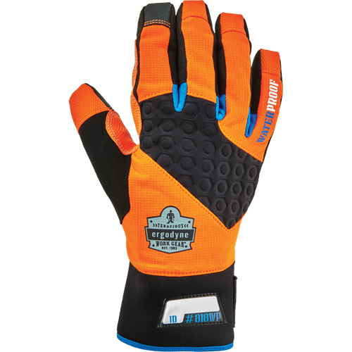 Gants utilitaires thermiques haute visibilit&eacute; performants et &eacute;tanches ProFlex 818WP, Paume Polyur&eacute;thane, Taille Petit Les Fournitures Industrielles Méga