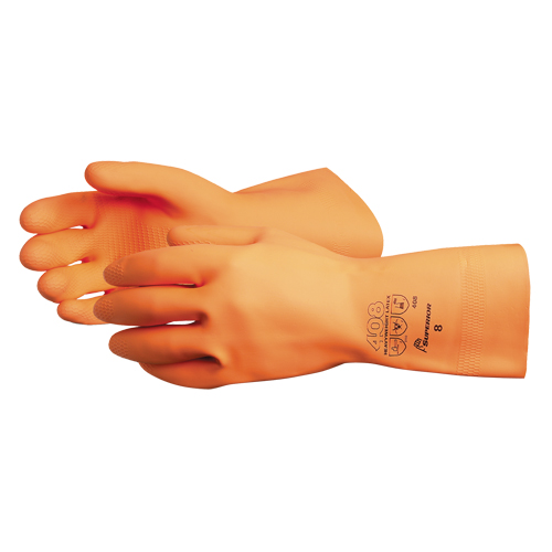 Gants de poids lourds 408, Taille Petit/7, 13" lo, Latex, Doublure en Ouat&eacute;e, 30 mils Les Fournitures Industrielles Méga