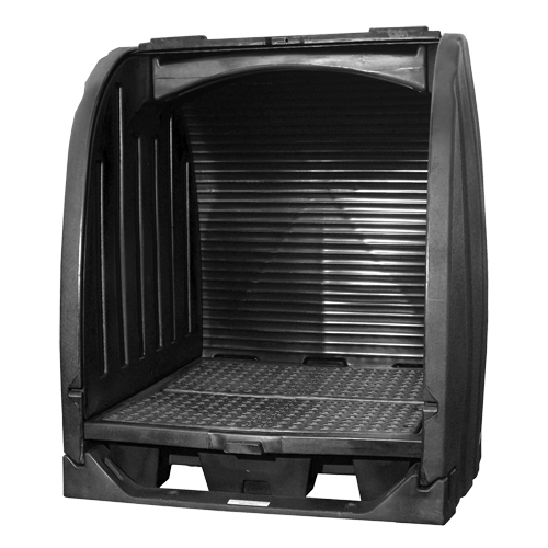 Abris de confinement des d&eacute;versements sans drain, 65" lo x 58" la x 69" h, Capacit&eacute; de charge 2000 lb Les Fournitures Industrielles Méga