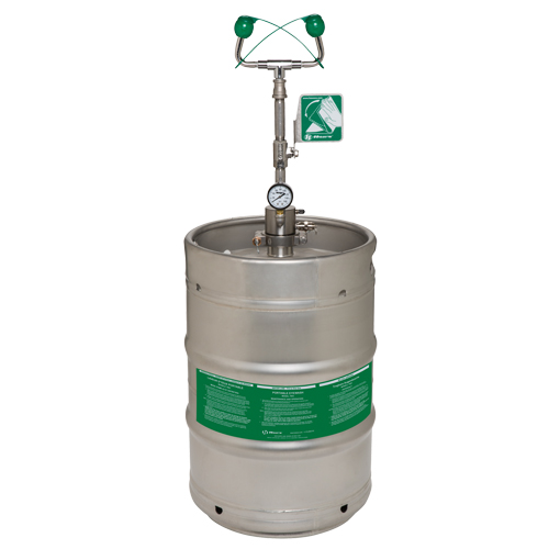 Douche oculaire d'urgence portable, Pressuris&eacute;, Capacit&eacute; 15 gal., Conformit&eacute; ANSI Z358.1 Les Fournitures Industrielles Méga