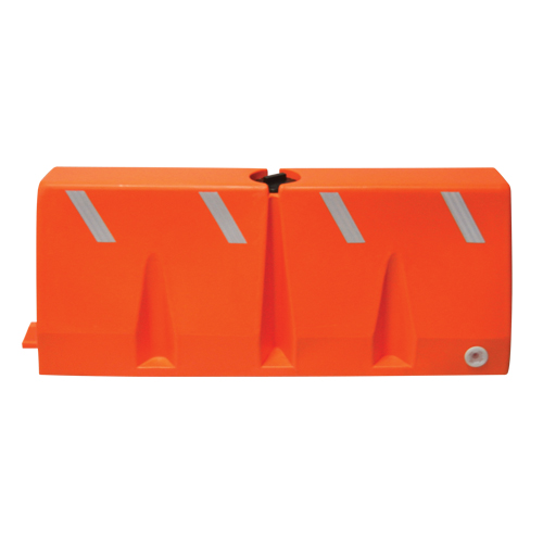 Barri&egrave;res de circulation, Rempli d'eau, 62,25 lo x 24" h, Orange Les Fournitures Industrielles Méga
