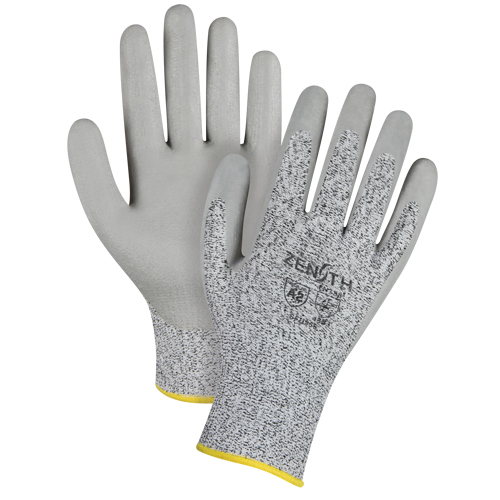 Gants &eacute;lastiques sans coutures r&eacute;sistants &agrave; la coupe, Taille Grand/9, Calibre 13, Rev&ecirc;tement Mousse de nitrile, Enveloppe en PEHP, ANSI/ISEA 105 niveau 2/EN 388 niveau 3 Les Fournitures Industrielles Méga