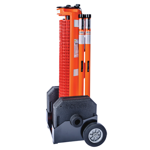 Barri&egrave;re avec roues , 50' lo, Plastique, Orange Les Fournitures Industrielles Méga
