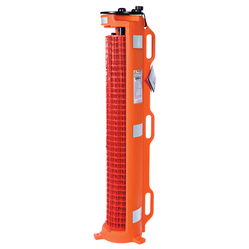Barri&egrave;re avec roues , 50' lo, Plastique, Orange Les Fournitures Industrielles Méga