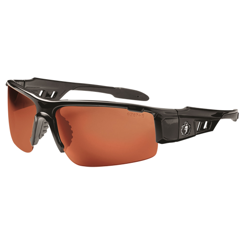 Lunettes de s&eacute;curit&eacute; Skullerz Dagr, Lentille Cuivre, Anti-&eacute;gratignures/Polaris&eacute;, ANSI Z87+/R&eacute;pond ou surpasse la norme CSA Z94.3 Les Fournitures Industrielles Méga