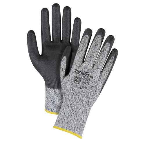 Gants &eacute;lastiques sans coutures r&eacute;sistants &agrave; la coupe, Taille Grand/9, Calibre 13, Rev&ecirc;tement Polyur&eacute;thane, Enveloppe en PEHP, ANSI/ISEA 105 niveau 2/EN 388 niveau 3 Les Fournitures Industrielles Méga
