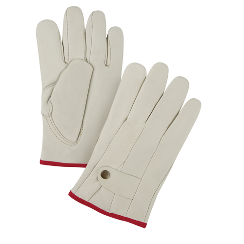 Premiun Winter-Lined Ropers Gloves, Small, Grain Cowhide Palm, Fleece Inner Lining Les Fournitures Industrielles Méga