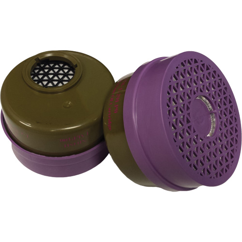 Cartouche pour respirateur, Cartouche gaz/vapeur, Gaz multiples/Vapeur organique/Filtre P100 Les Fournitures Industrielles Méga