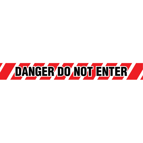 Rubans pour barricades, Anglais, 3" la x 1000' lo, 2 mils, Noir/rouge Les Fournitures Industrielles Méga