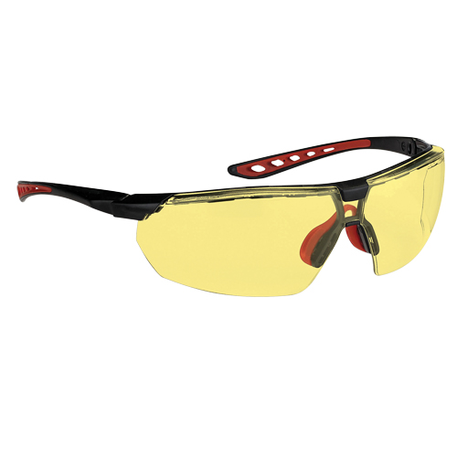 Lunettes de s&eacute;curit&eacute; s&eacute;rie Falcon Dynamic, Lentille Ambr&eacute;e, Antibu&eacute;e, ANSI Z87+/R&eacute;pond ou surpasse la norme CSA Z94.3 Les Fournitures Industrielles Méga