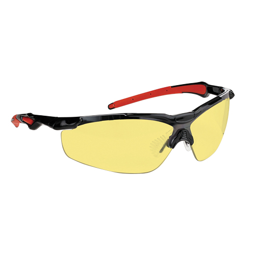 Lunettes de s&eacute;curit&eacute; s&eacute;rie Hawk Dynamic, Lentille Ambr&eacute;e, Antibu&eacute;e, ANSI Z87+/R&eacute;pond ou surpasse la norme CSA Z94.3 Les Fournitures Industrielles Méga