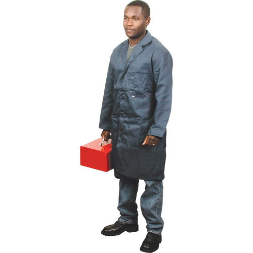 Shop Coats, Poly-Cotton, Size 42, Navy Blue Les Fournitures Industrielles Méga