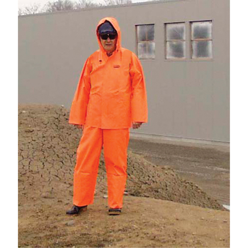 V&ecirc;tements imperm&eacute;ables Hurricane ignifuges et r&eacute;sistants &agrave; l'huile, v&ecirc;tements imperm&eacute;ables, 4T-Grand, Orange haute visibilit&eacute; Les Fournitures Industrielles Méga