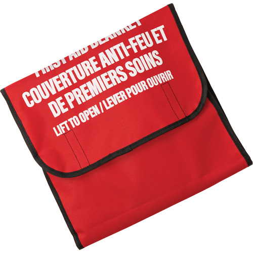 Dynamic Fire Blanket with Nylon Pouch Holder, Wool, 60"L x 71"W Les Fournitures Industrielles Méga