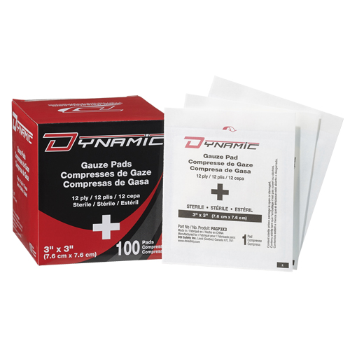 Dynamic Gauze, Pad, 3" L x 3" W, Sterile, Medical Device Class 1 Les Fournitures Industrielles Méga