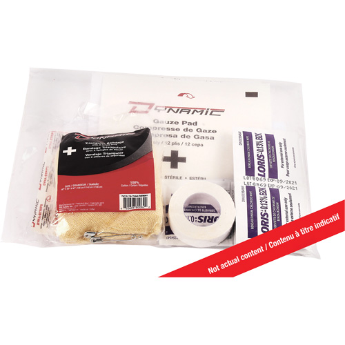 Dynamic First Aid Kit Refill, Meets CSA Z1220-17 Type 1 Personal, Personal (1 Worker), Class 1 Les Fournitures Industrielles Méga