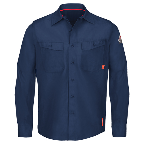 IQ Endurance&reg; Men's Work Shirts, Small, Navy Blue Les Fournitures Industrielles Méga
