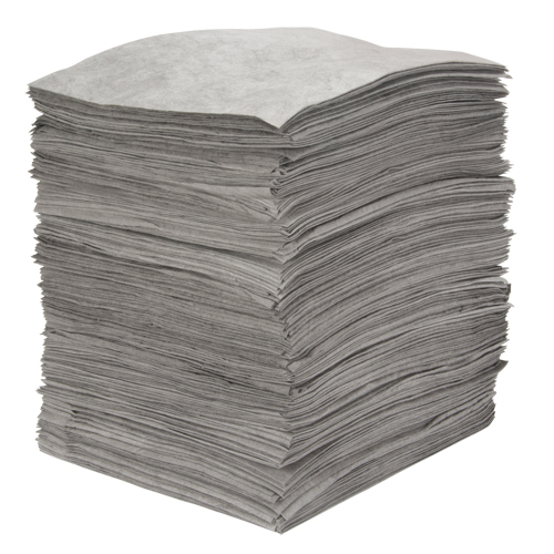 Premium Meltblown Sorbent Pads, Universal, 15" x 18", 30 gal. Absorbancy Les Fournitures Industrielles Méga
