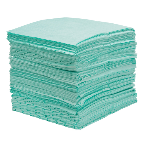 Premium Bonded Sorbent Pads, Hazmat, 15" x 18", 30 gal. Absorbancy Les Fournitures Industrielles Méga