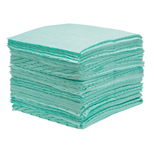Feuilles absorbantes li&eacute;es de premi&egrave;re qualit&eacute;, Mati&egrave;res dangereuses, 15" x 18", 25 gal. d'absorption Les Fournitures Industrielles Méga