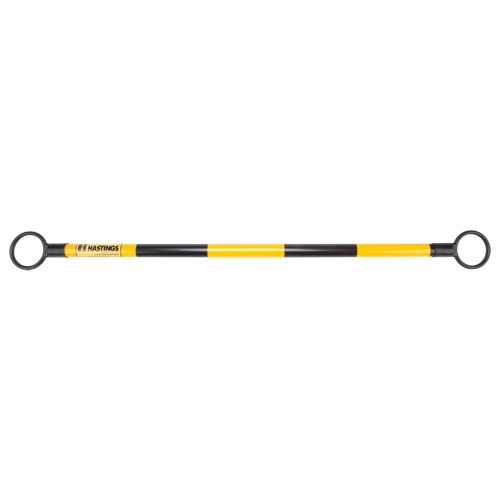 Telescopic Barricade Bar, 85" Extended Length, Black/Yellow Les Fournitures Industrielles Méga