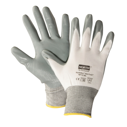 Gants NorthFlex Nitri Task, T-Grand, R&ecirc;vetement Nitrile, Calibre 13, Enveloppe en Nylon Les Fournitures Industrielles Méga