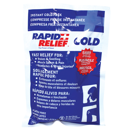 Compresse froide instantan&eacute;e Rapid Relief, Froid, Utilisation unique, 5" x 9" Les Fournitures Industrielles Méga