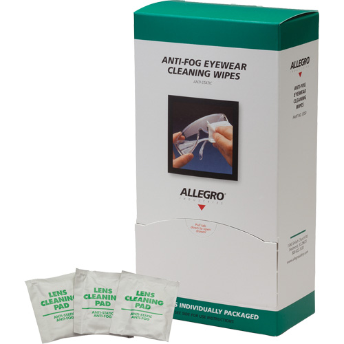 Serviettes nettoyantes pour lunettes ALLEGRO INDUSTRIES, 5" x 8", Paquet de 100 Les Fournitures Industrielles Méga