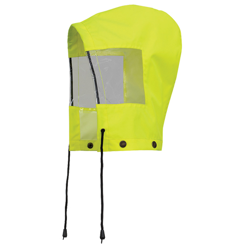 6037H Capuchon pour manteau de s&eacute;curit&eacute; imperm&eacute;able pour le contr&ocirc;le de la circulation, Jaune lime haute visibilit&eacute;, Polyester Les Fournitures Industrielles Méga