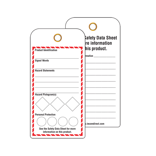 GHS Workplace Tags, Cardstock, 3" W x 6" H, English Les Fournitures Industrielles Méga