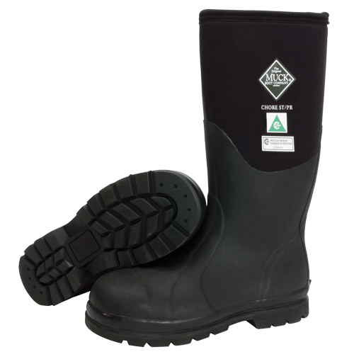 Chore Classic Fleece-Lined Work Boots, Rubber, Steel Toe, Size 5, Puncture Resistant Sole Les Fournitures Industrielles Méga