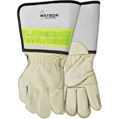 Circuit Breaker Linesman Welding Gloves, Grain Cowhide, Size Medium Les Fournitures Industrielles Méga