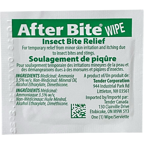 Tampons pour soulagement des piqûres d'insectes After Bite Les Fournitures Industrielles Méga