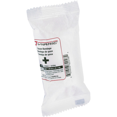 Bandages de gaze Dynamic, Rouleau, 30' lo x 2" la, St&eacute;rile, Dispositif m&eacute;dical Classe 1 Les Fournitures Industrielles Méga