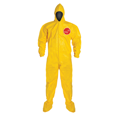Coveralls, Medium, Yellow, Tychem&reg; 2000 Les Fournitures Industrielles Méga