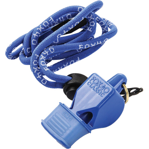 Sifflet classique bleu avec longe Les Fournitures Industrielles Méga
