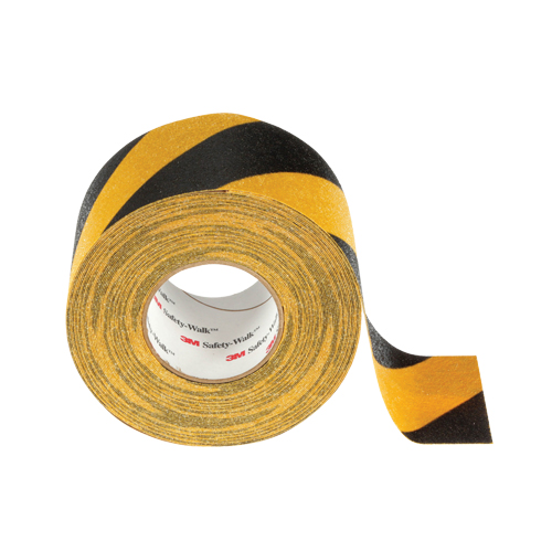 Safety-Walk 600 Series Anti-Slip Tape, 6" x 60', Black & Yellow Les Fournitures Industrielles Méga