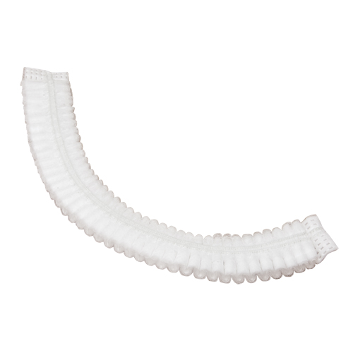 Bonnet bouffant pliss&eacute;, Polypropyl&egrave;ne, 19", Blanc Les Fournitures Industrielles Méga