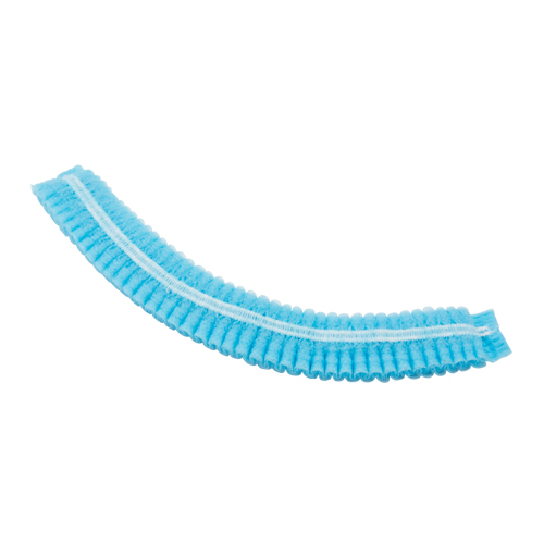 Bonnet bouffant pliss&eacute;, Polypropyl&egrave;ne, 21", Bleu Les Fournitures Industrielles Méga