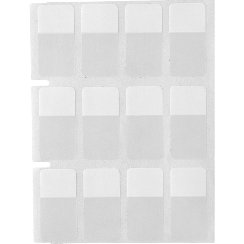 &eacute;tiquettes autoplastifiantes pour c&acirc;bles & fils de s&eacute;rie Core, Vinyle, 0,5" lo x 0,75" h, Transparent Les Fournitures Industrielles Méga