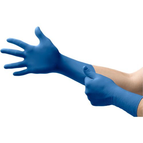Gants UltraSense EC, T-petit, Nitrile, 5 mils, Sans poudre, Bleu, Classe 2 Les Fournitures Industrielles Méga
