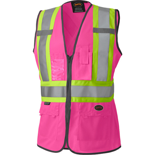 139PK Veste de s&eacute;curit&eacute; pour femme, Rose, T-petit, Polyester Les Fournitures Industrielles Méga