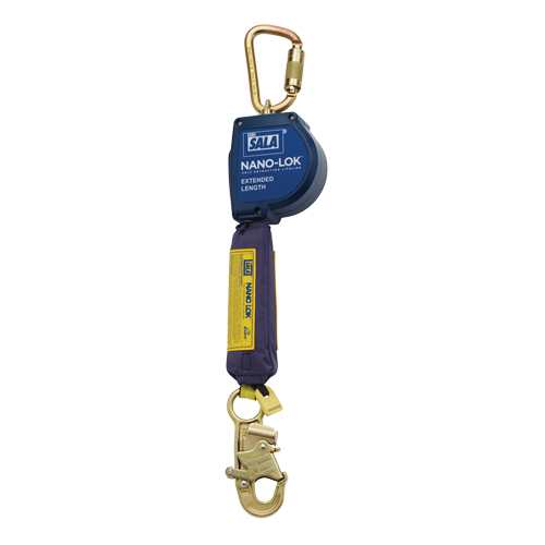 Nano-Lok Extended Length Self-Retracting Lifeline, 10', Polyester/Web, Swivel Les Fournitures Industrielles Méga