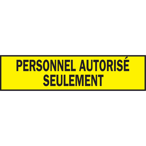 Warning Barricade Tape, French, 3" W x 200' L, 3.5 mils, Black on Yellow Les Fournitures Industrielles Méga