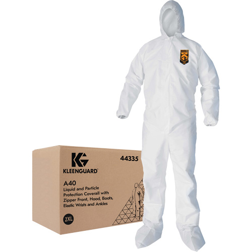 Combinaisons Kleenguard A40, 2T-Grand, Blanc, Micropore Les Fournitures Industrielles Méga