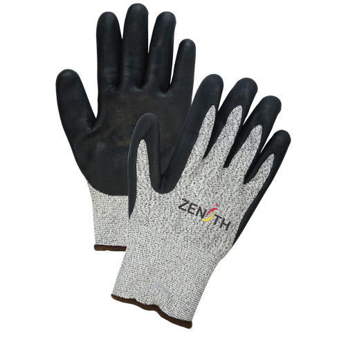 Gants &eacute;lastiques sans coutures r&eacute;sistants &agrave; la coupe pour temp&eacute;ratures froides, Taille T-Grand/10, Calibre 13, Rev&ecirc;tement Mousse de nitrile, Enveloppe en PEHP, ASTM ANSI niveau A4 Les Fournitures Industrielles Méga