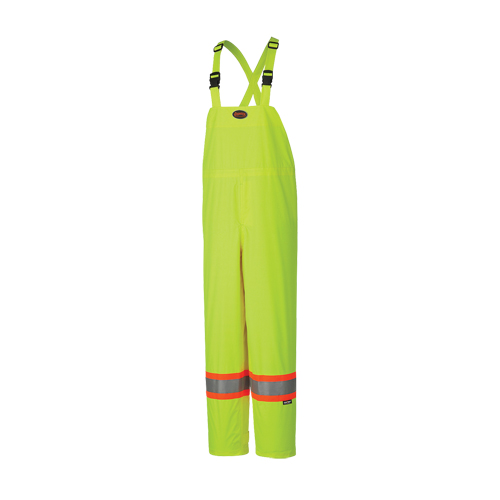 5597 150D Lightweight Safety Bib Pant, Polyester, Large, High Visibility Lime-Yellow Les Fournitures Industrielles Méga